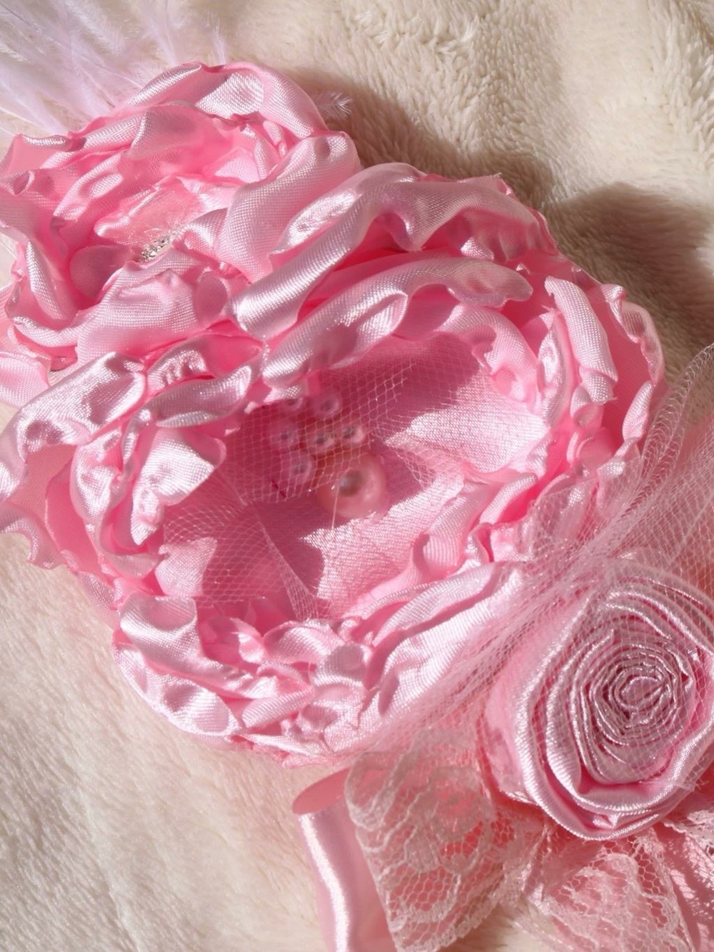 Headband Floral Satin for Kids